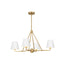 Crystorama Xavier 4 Light Vibrant Gold + White Chandelier