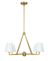 Crystorama Xavier 4 Light Vibrant Gold + White Chandelier