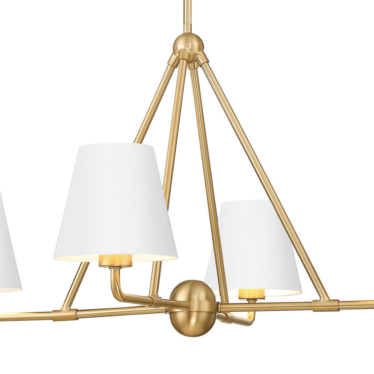 Crystorama Xavier 4 Light Vibrant Gold + White Chandelier