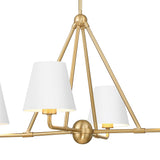 Crystorama Xavier 4 Light Vibrant Gold + White Chandelier