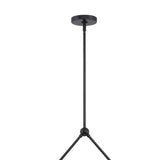 Crystorama Xavier 6 Light Matte Black Linear Chandelier