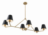 Crystorama Xavier 6 Light Vibrant Gold Linear Chandelier
