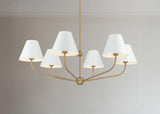 Crystorama Xavier 6 Light Vibrant Gold + White Chandelier