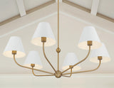 Crystorama Xavier 6 Light Vibrant Gold + White Chandelier