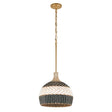 Crystorama Zanzibar 3 Light Soft Gold + Matte Black Pendant