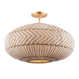 Crystorama Zanzibar 4 Light Soft Gold Semi Flush Mount