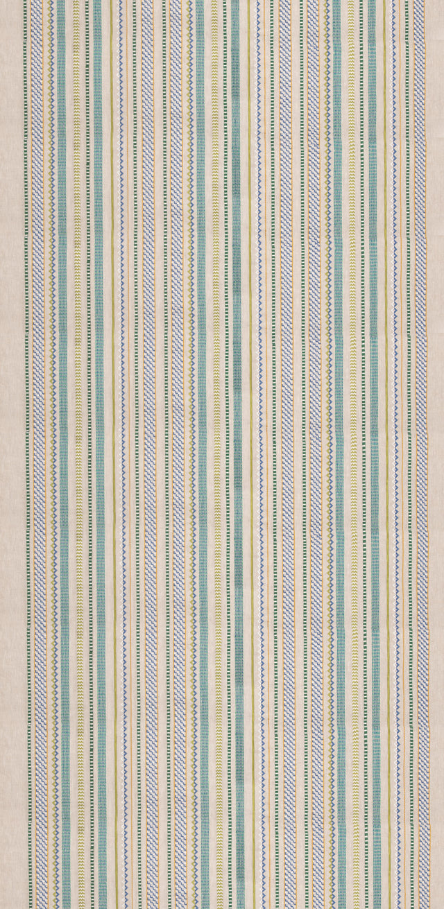 G P & J Baker TUDOR STRIPE GREEN/BLUE Drapery Fabric