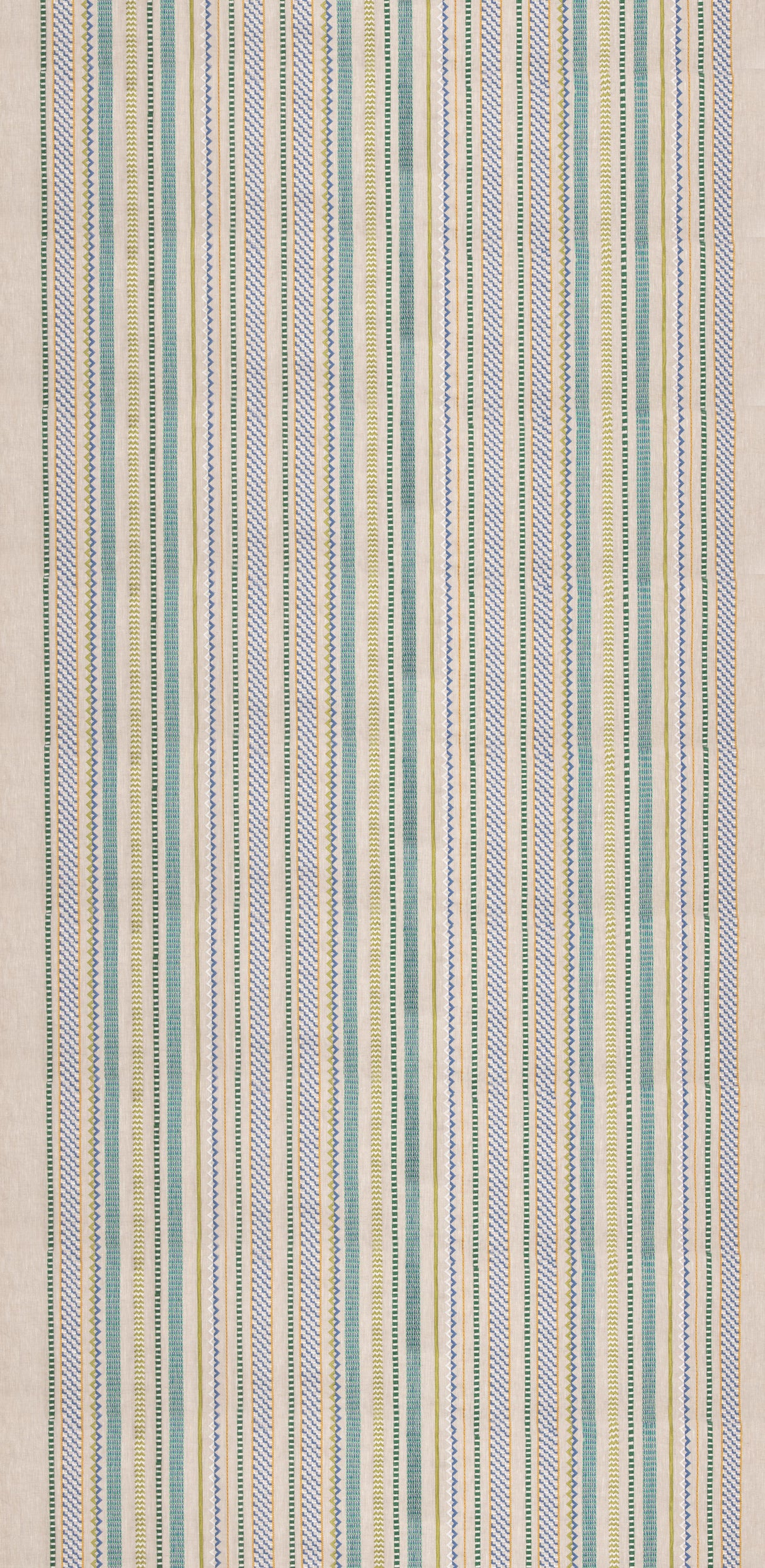 G P & J Baker TUDOR STRIPE GREEN/BLUE Drapery Fabric