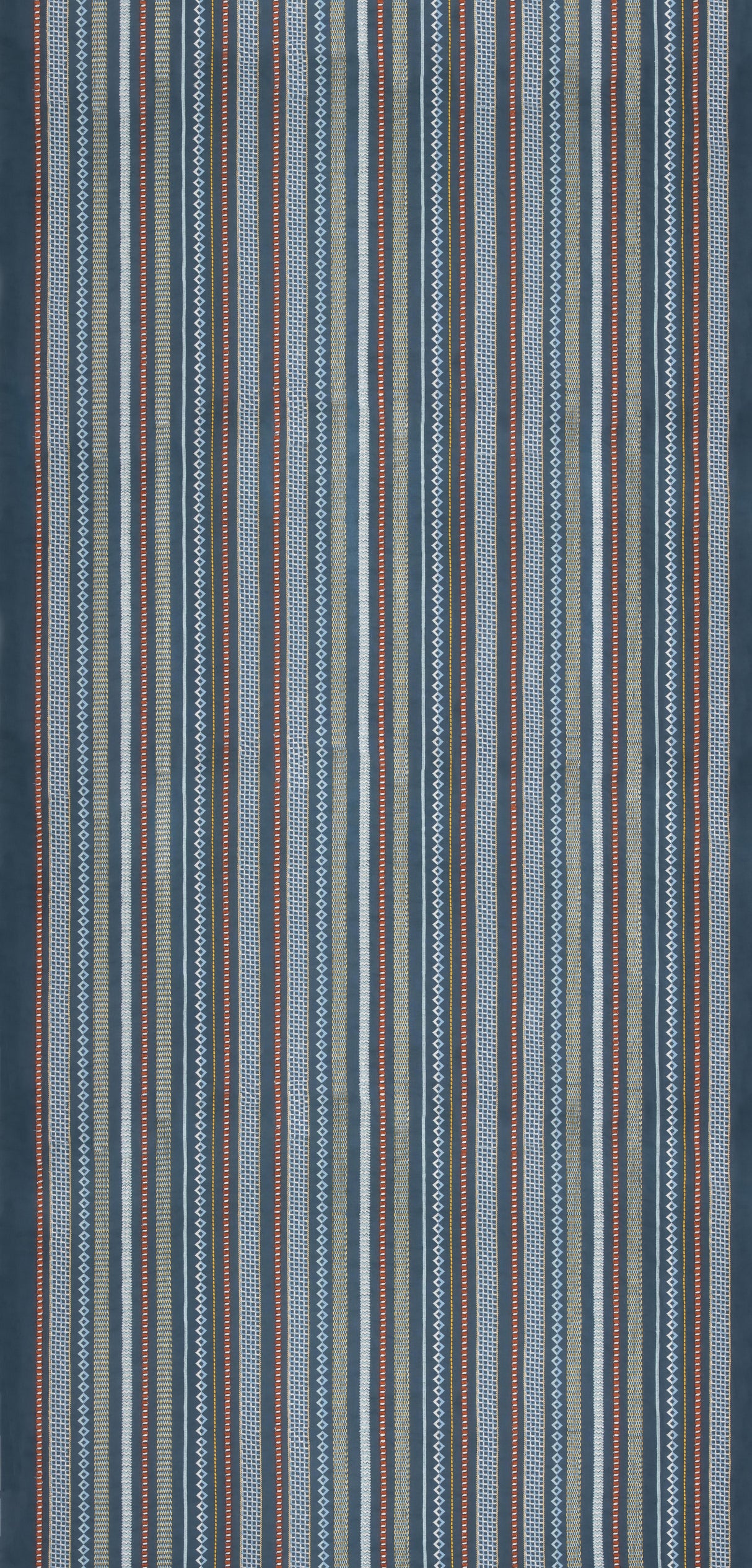 G P & J Baker TUDOR STRIPE INDIGO Drapery Fabric