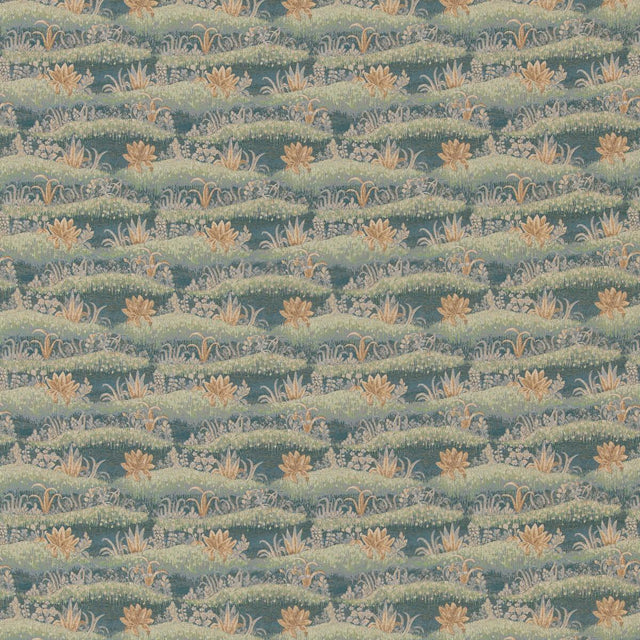 G P & J Baker GARDEN TAPESTRY TEAL Fabric