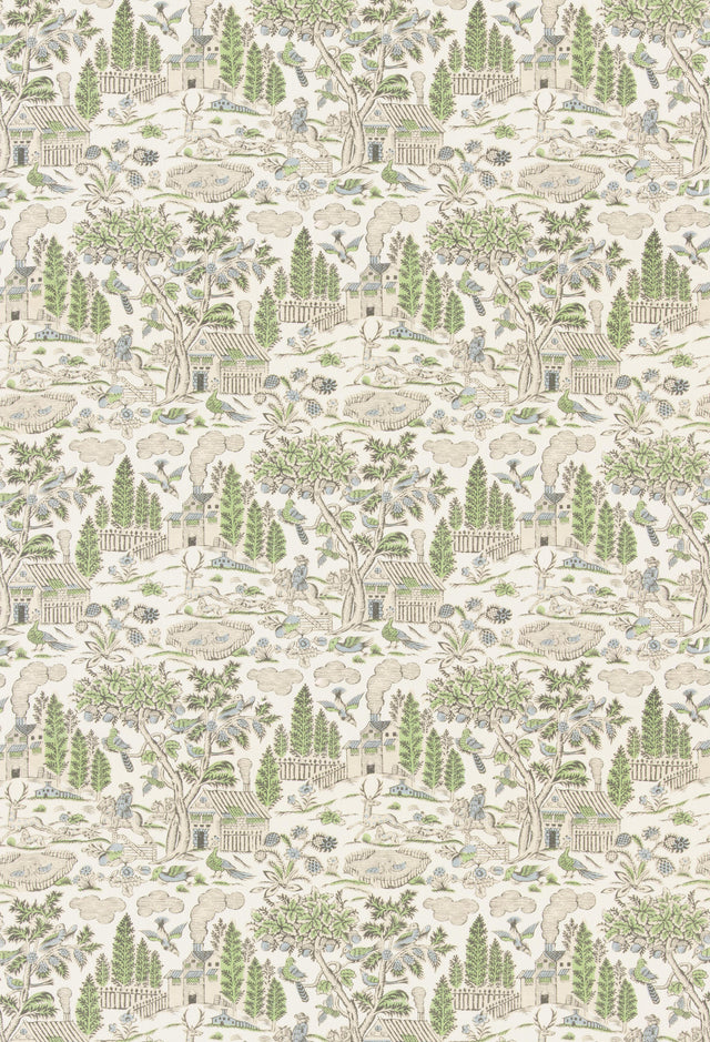 G P & J Baker HOME PARK GREEN/BLUE Fabric