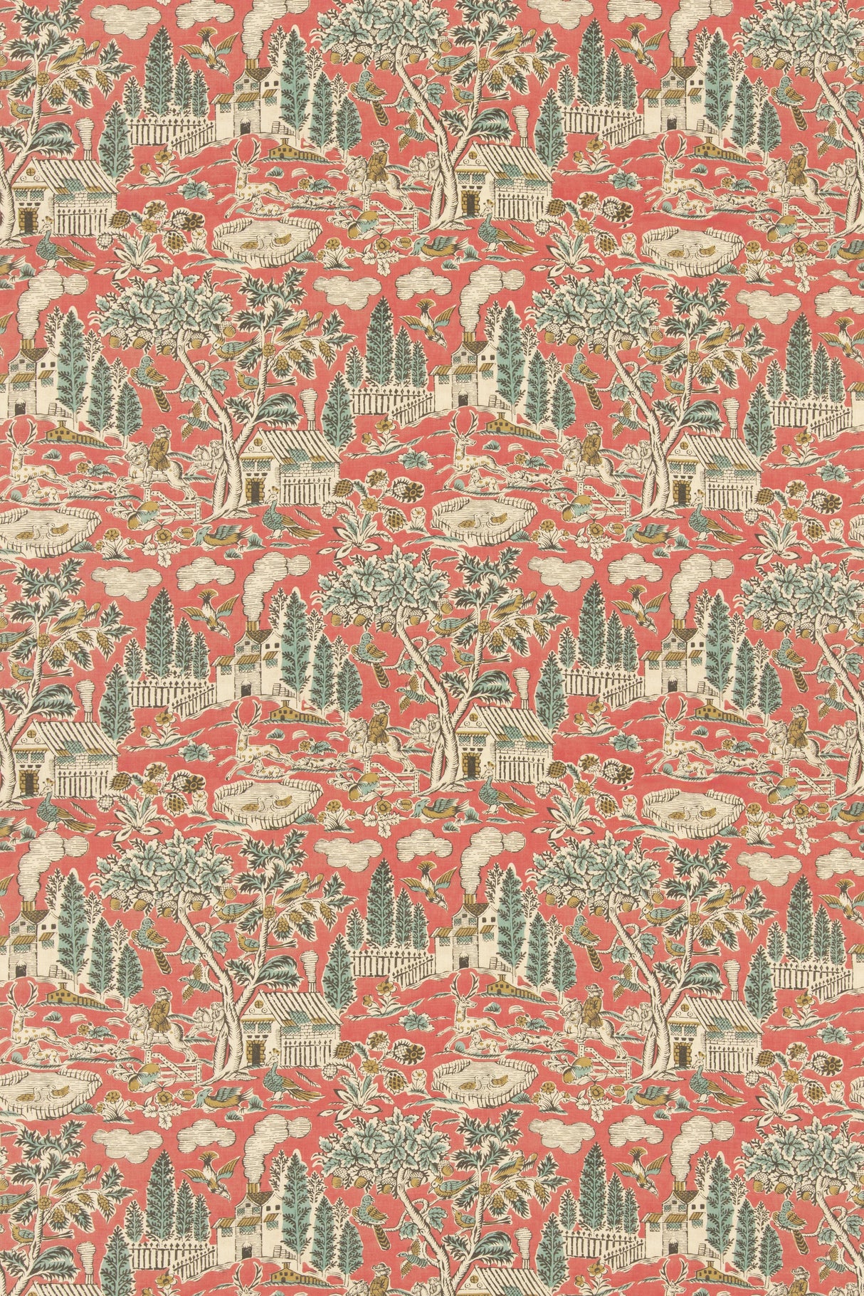 G P & J Baker HOME PARK OLD RED Fabric