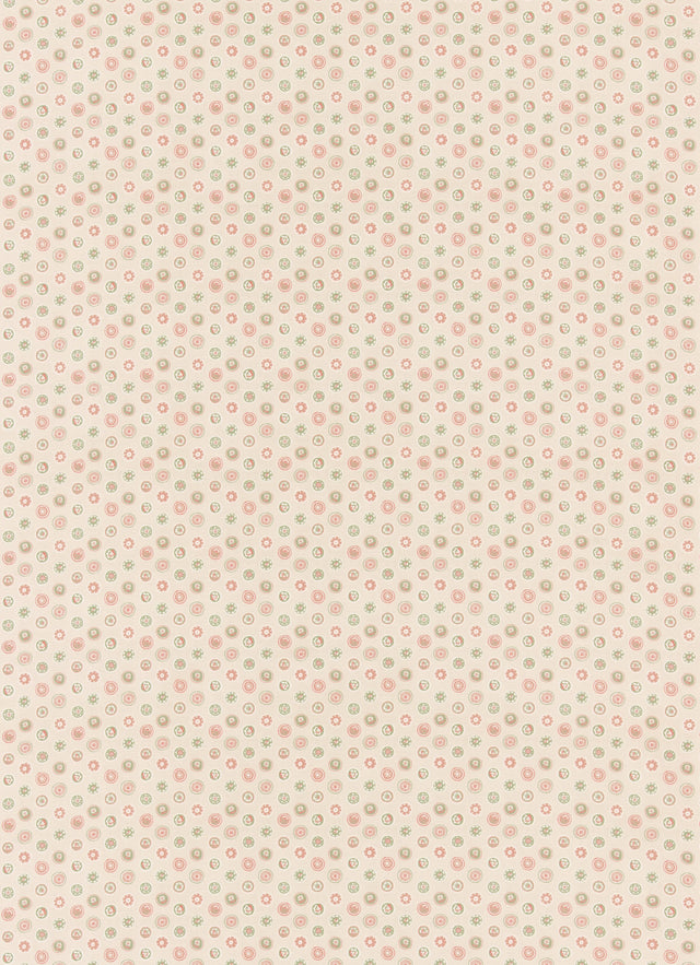 G P & J Baker COURT BUTTONS PINK/GREEN Fabric