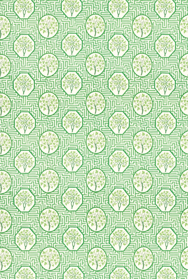 G P & J Baker ROYAL MAZE ROYAL GREEN Fabric