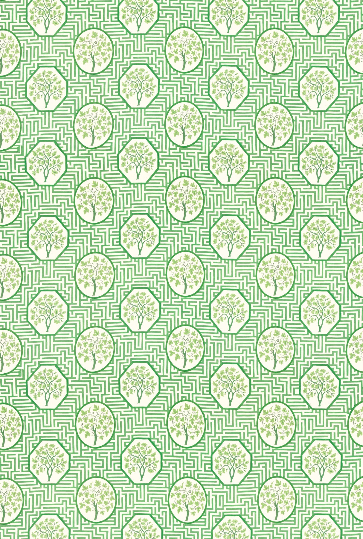 G P & J Baker ROYAL MAZE ROYAL GREEN Fabric