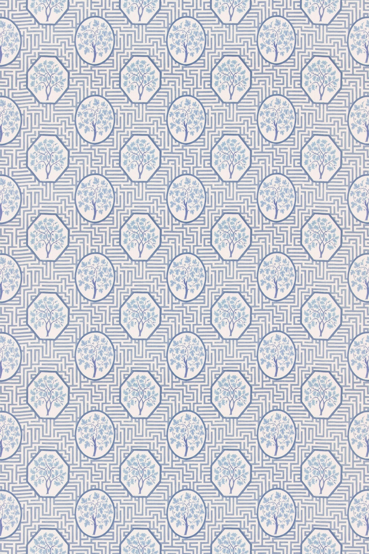 G P & J Baker ROYAL MAZE ROYAL BLUE Fabric