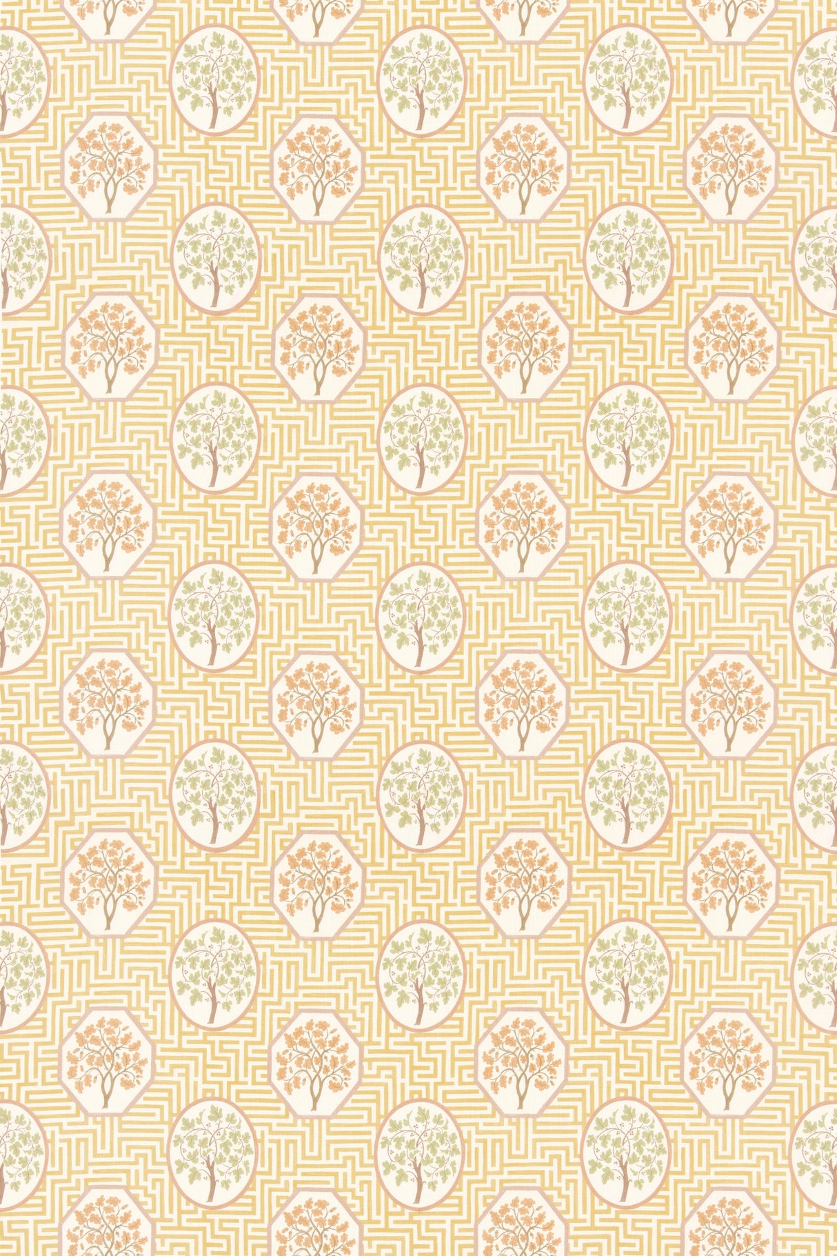 G P & J Baker ROYAL MAZE OCHRE Fabric