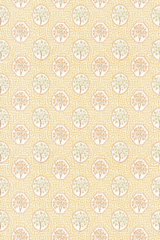 G P & J Baker ROYAL MAZE OCHRE Fabric