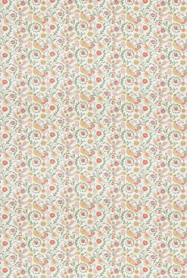 G P & J Baker ROYAL COURT RED/GREEN Fabric