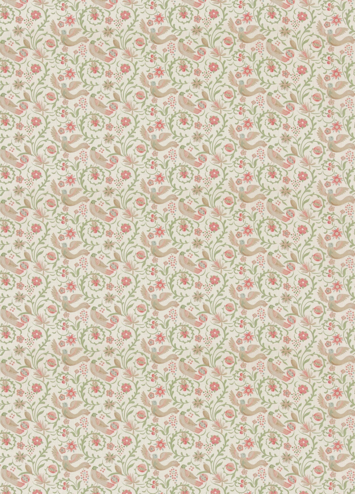 G P & J Baker ROYAL COURT PINK/GREEN Fabric
