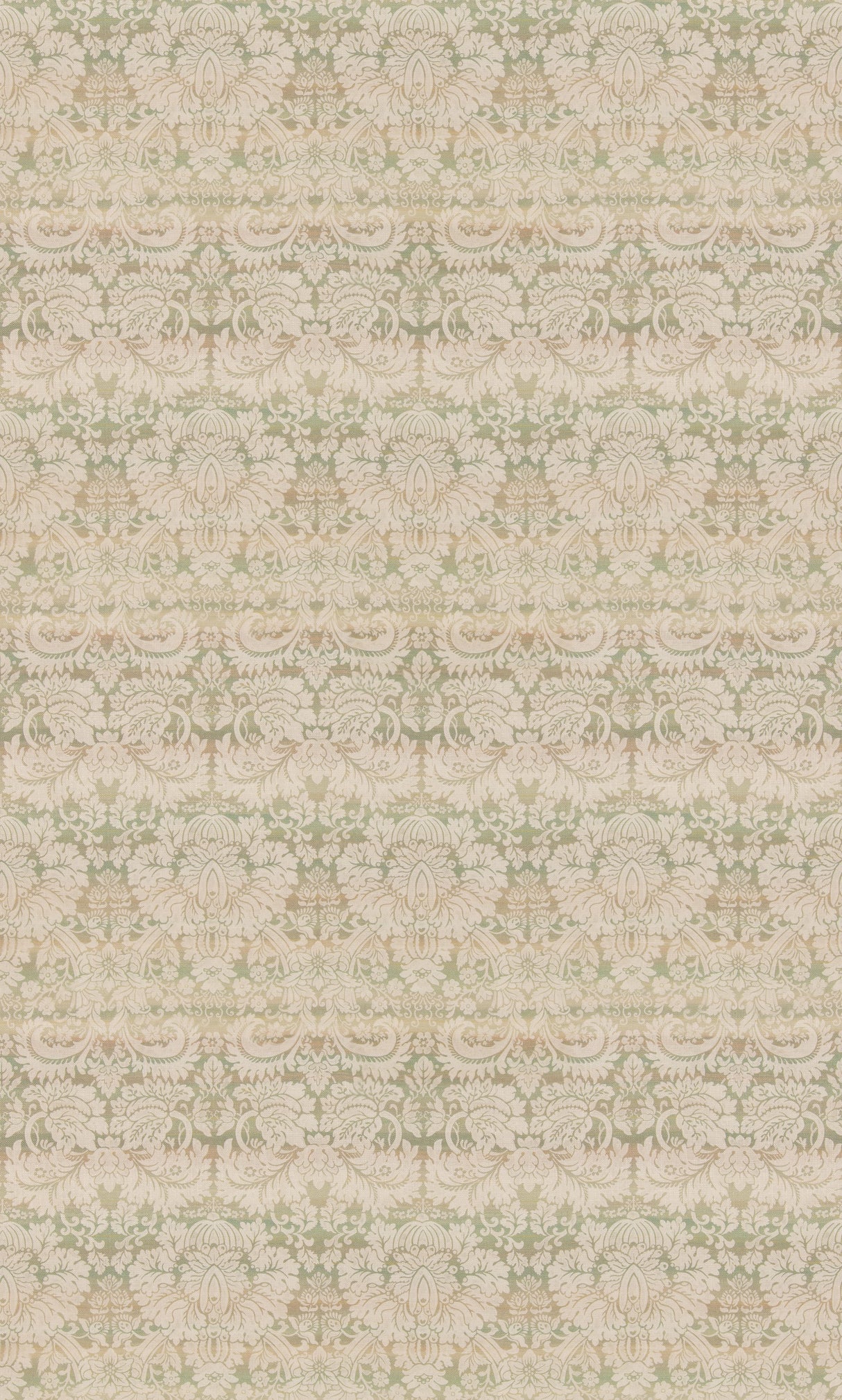 G P & J Baker QUEEN'S DAMASK GREEN Fabric