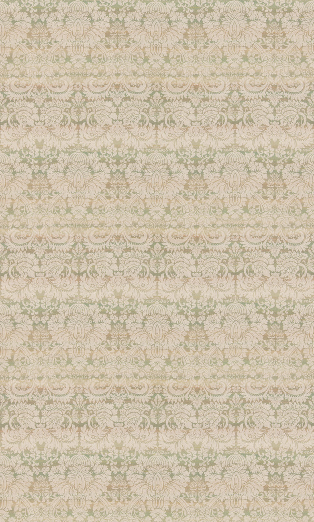 G P & J Baker QUEEN'S DAMASK GREEN Fabric