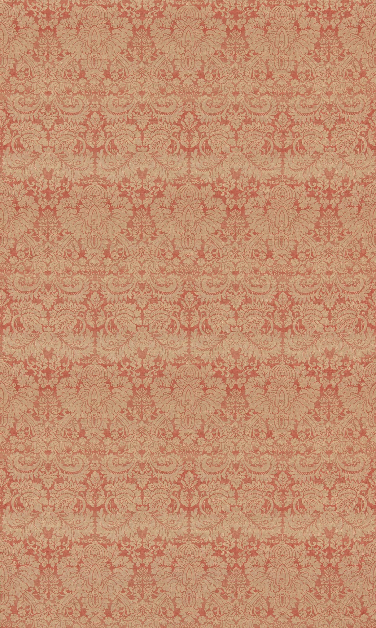 G P & J Baker QUEEN'S DAMASK OLD RED Fabric