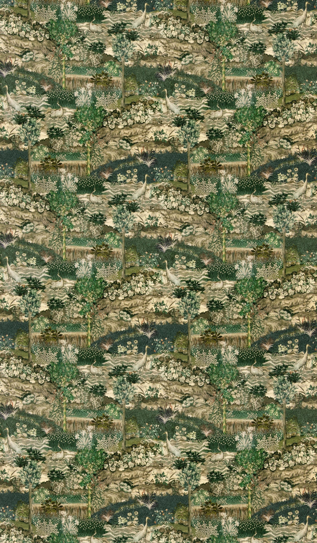 G P & J Baker PALACE TAPESTRY VELVET ROYAL GREEN Fabric