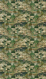 G P & J Baker PALACE TAPESTRY VELVET ROYAL GREEN Fabric