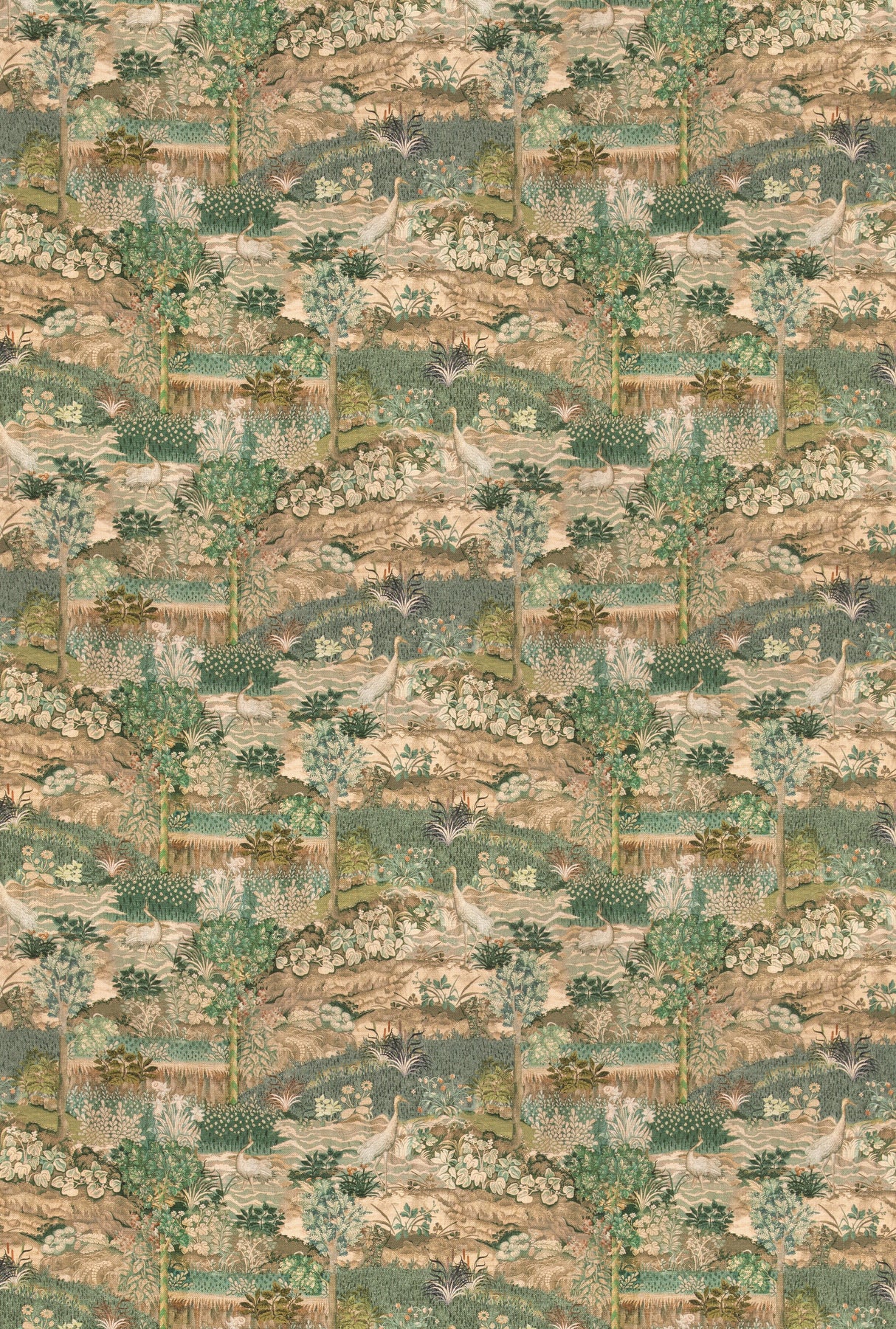 G P & J Baker PALACE TAPESTRY ROYAL GREEN Fabric