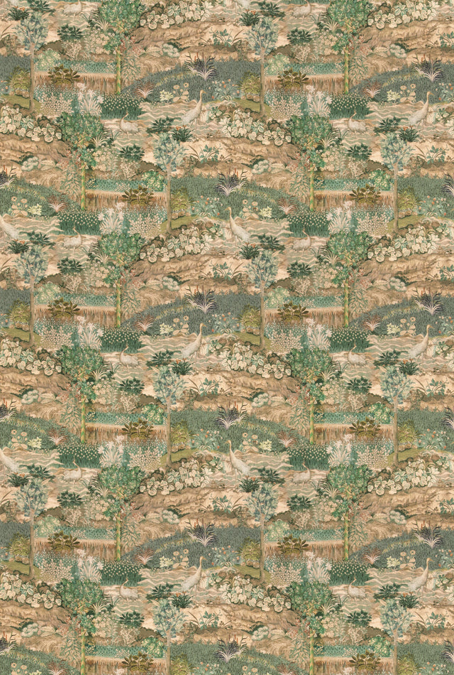 G P & J Baker PALACE TAPESTRY ROYAL GREEN Fabric