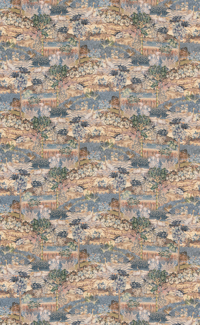 G P & J Baker PALACE TAPESTRY ROYAL BLUE Fabric