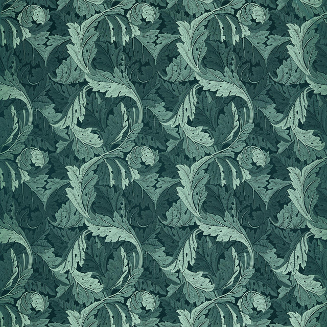 Clarke & Clarke ACANTHUS JACQUARD TEAL Upholstery Fabric