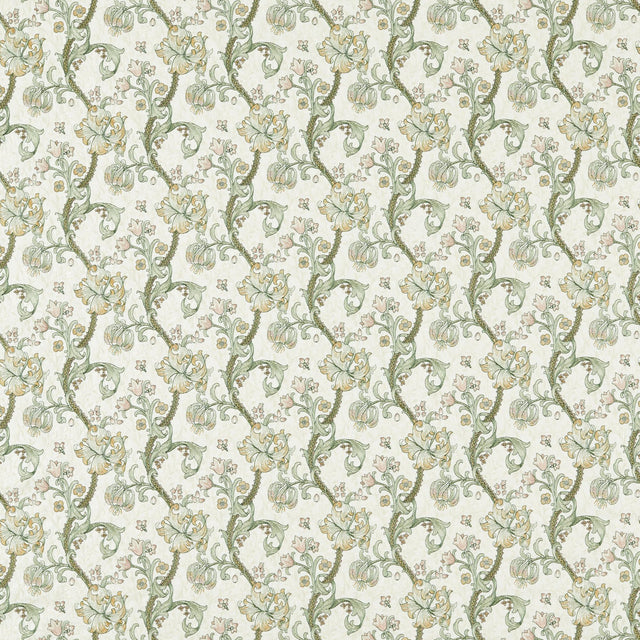 Clarke & Clarke GOLDEN LILY EMBROIDERY LINEN/BLUSH Drapery Fabric
