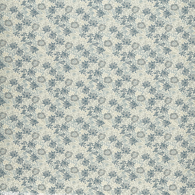 Clarke & Clarke MALLOW JACQUARD MIDNIGHT/DENIM Drapery Fabric