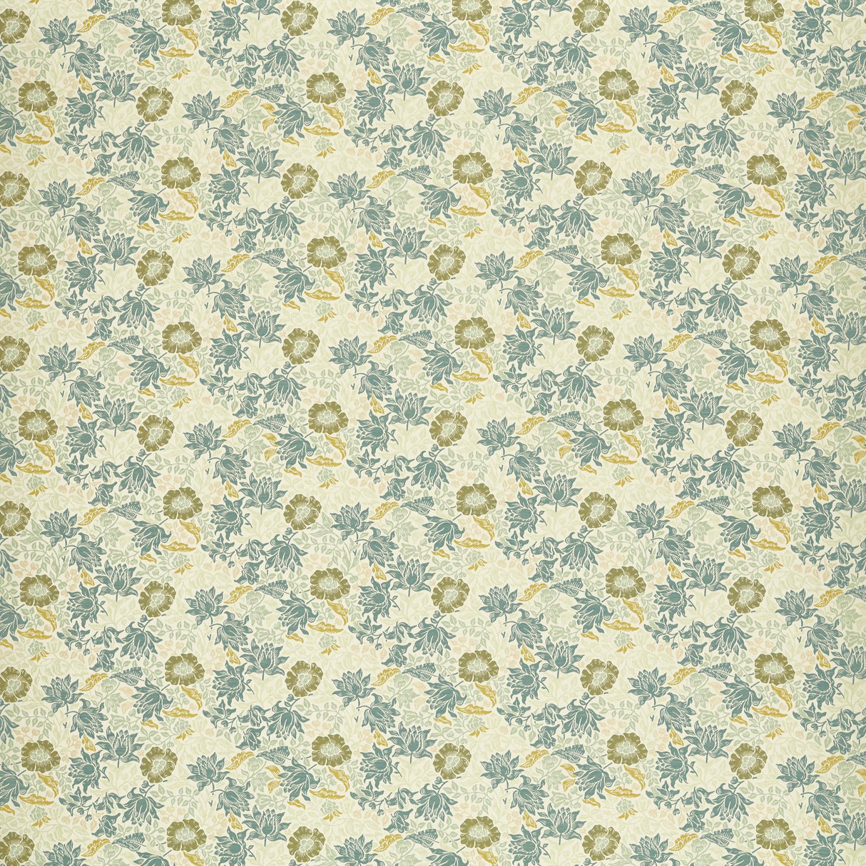 Clarke & Clarke MALLOW JACQUARD MINERAL/CHARTREUSE Drapery Fabric