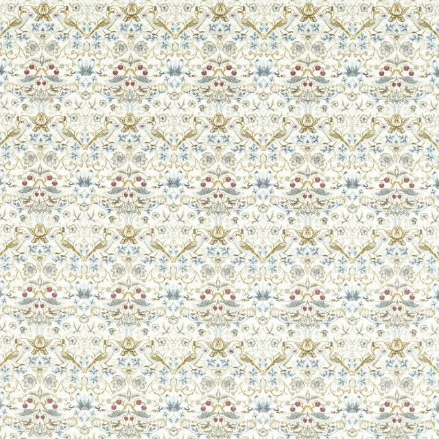 Clarke & Clarke STRAWBERRY THIEF EMBROIDERY DENIM Drapery Fabric