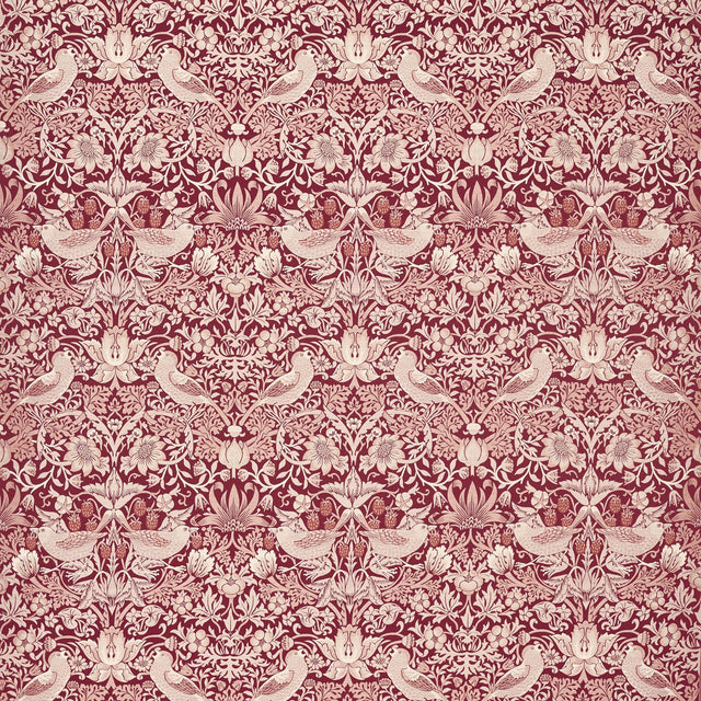 Clarke & Clarke STRAWBERRY THIEF JACQUARD PLUM Drapery Fabric