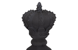Phillips Collection King Chess Sculpture, Cast Stone Black, Small Black Accent