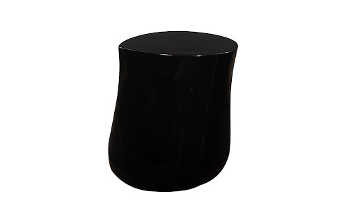 Phillips Collection Mellow Gel Coat Black Side Table