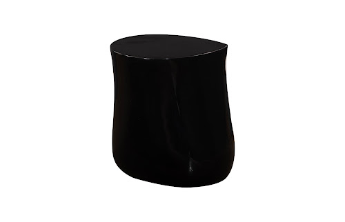Phillips Collection Mellow Gel Coat Black Side Table