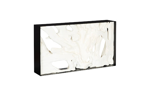 Phillips Collection Cast Root Framed  Table, Resin Faux Bleached Console