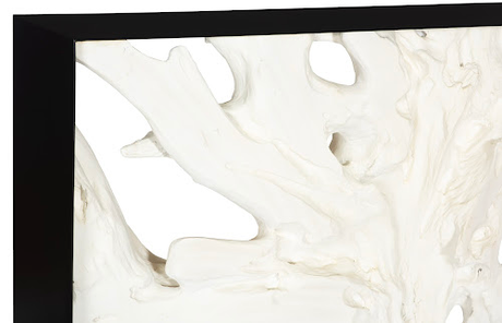 Phillips Collection Cast Root Framed  Table, Resin Faux Bleached Console