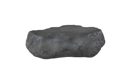 Phillips Collection Cast Boulder Charcoal Stone Small Coffee Table