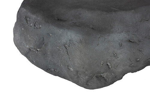 Phillips Collection Cast Boulder Charcoal Stone Small Coffee Table