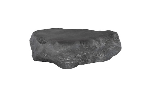 Phillips Collection Cast Boulder Charcoal Stone Small Coffee Table