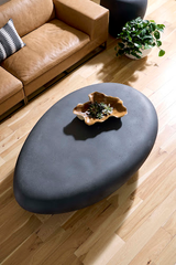 Phillips Collection River Stone Charcoal Stone Extra Large Coffee Table