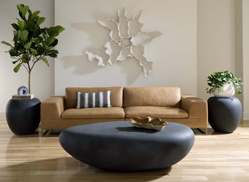 Phillips Collection River Stone Charcoal Stone Extra Large Coffee Table