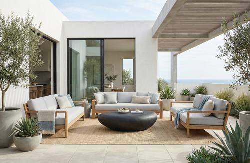 Phillips Collection River Stone Charcoal Stone Extra Large Coffee Table