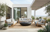 Phillips Collection River Stone Charcoal Stone Extra Large Coffee Table